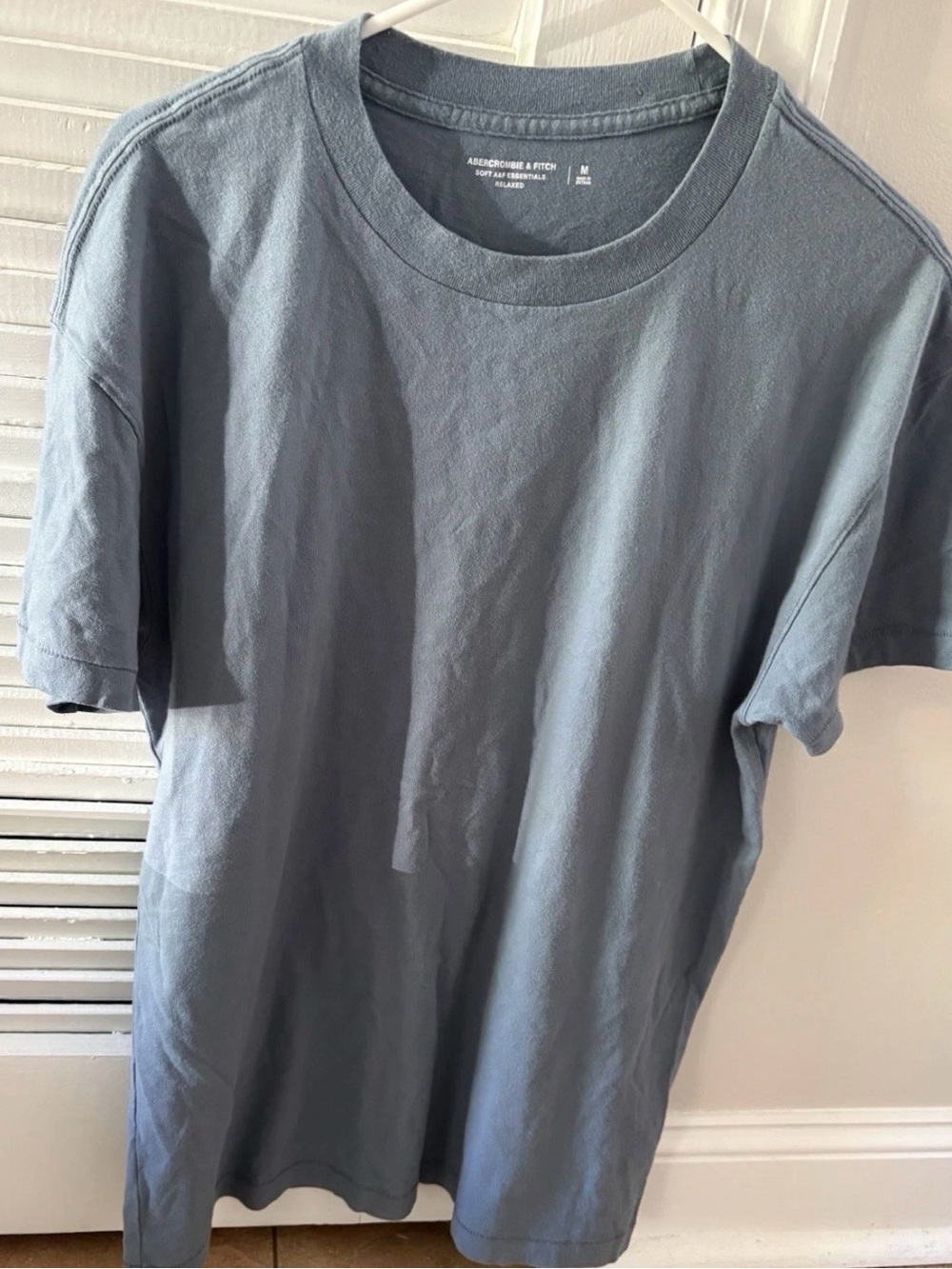 Abercrombie & Fitch Men's Short Sleeve T‑Shirt in Dusty Blue Med